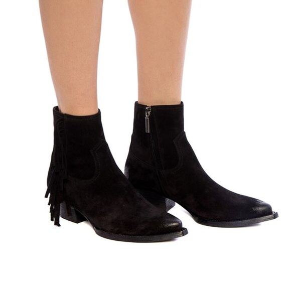 Saint Laurent Lukas Black Heeled Ankle Boot - Picture 3 of 16